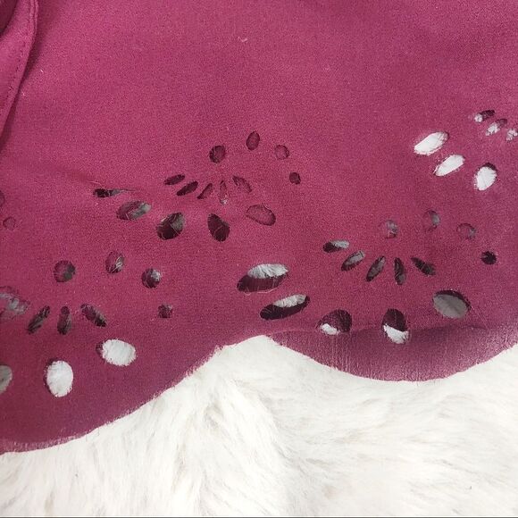 Brandy Melville Purple Laser Cut Out Shorts Sz Small - Picture 3 of 6